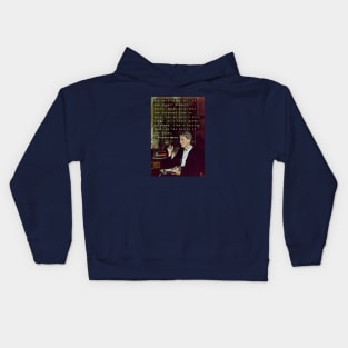 Virginia Woolf portrait and quote: But what after all is one night? A short space.... Kids Hoodie